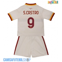 Camisa de time de futebol AS Roma Santiago Castro #9 Replicas 2º Equipamento Infantil 2026-27 Manga Curta (+ Calças curtas)